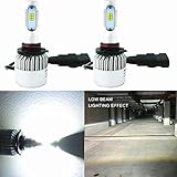Alla Lighting New CSP Xtremely Bright LED Headlight Bulbs w/High Power 8000Lm 6000K White Lamps (H10 9145)
