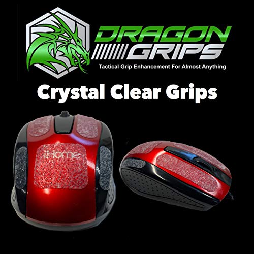 Dragon Grips 5x7 Clear Grip Tape Decal Stickers for iPhone Tablet Mouse Computer Textured Silicone Rubber Traction Grip Adhesive Great for Gaming Mouse Controllers and RC Vehicle Controls (Clear)