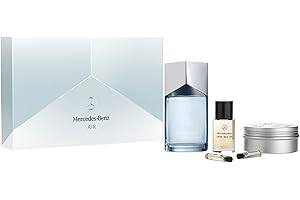 Mercedes-Benz Air for Men - 5 Pc Gift Set: 3.4oz EDP Spray, 0.05oz Sea and Land EDP, 1oz LSA Face Beard and Hair Oil, 3.8oz L