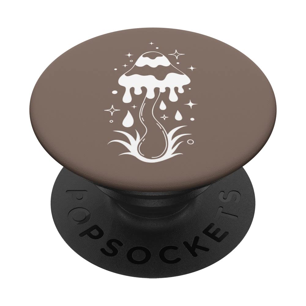 Brown Pastel Celestial Mushroom Astrology Mushroom PopSockets Swappable PopGrip