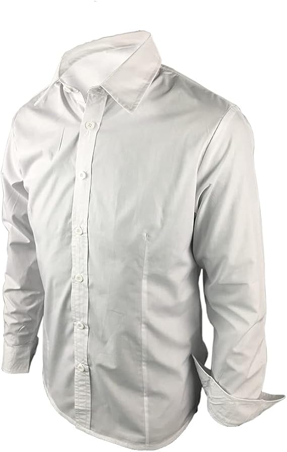 Amazon ワイシャツ メンズ カジュアルシャツ 長袖 無地 ロールアップ トップス ビジネス コーデ 黒 青 白 グレー 春 夏 秋 メンズファッション ホワイトxl シャツ 通販