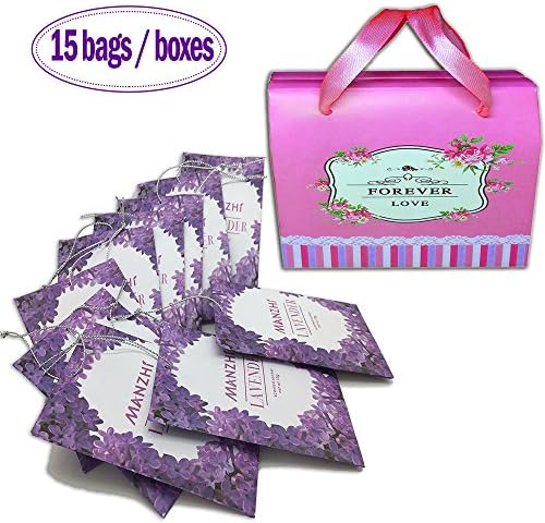 QUIET 15 Packs Best Moth Protection Repellent, Lavender Sachets for Drawers and Closets Clothing, Shoe Cabinet Etc, Fresh Smell