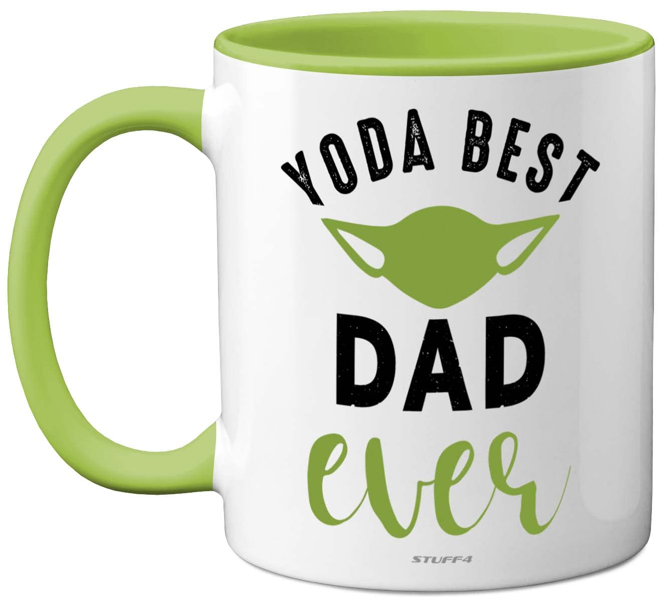 Stuff4 Yoda Best Mug - Fathers Day Mug Gifts, Dad Birthday, Christmas Dinosaur Gifts, 11oz Ceramic Dishwasher Safe Coffe Cup, Dads from Child Children, Cute Funny Made in UK