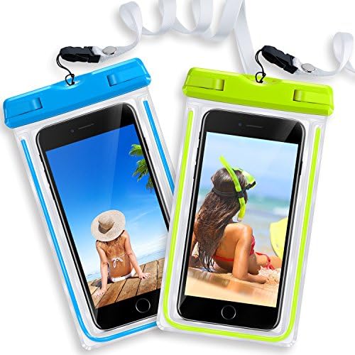 Waterproof iPhone Case,Canjoy Transparent Underwater Swimming Diving Proof Cover Full Body Protective Resistant Heavy Duty Case for iPhone 7 6/6s/Plus, Samsung Galaxy S8 S7,LG and more(Blue Green)