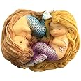 Top Collection Miniature Fairy Garden and Terrarium Sleeping Little Mermaid Friends