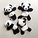 Fridge Magnets, 6 Pack Cute Plush Panda Refrigerator Magnet Sticker Decor