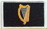 IRELAND Flag Embroidered With VELCRO Patch MC Biker Military Tactical Shoulder Black & White IRISH Emblem #207