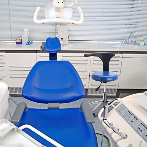AZDENT Ergonomic Medical Doctor Stool Dentist Swivel Rolling Chair with Back Foot Rest Adjustable Dentist Stool Dental Clinic Spa Massage Salon