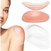 Healeved Silicone Shoulder Pads for Women 4 Pairs Invisible Self-Adhesive Shoulder Enhancers Reusable Anti-Slip Cushions for Clothing Support and Posture Correction 5.31 X 2.95 Inches