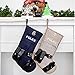 Beyond Your Thoughts New Police Christmas Stocking for Law Enforcement Officers, Tactical X-mas Embroidery Stockings Ornament for Family, Military-Inspired Decorations, Navy Theme 1 Pack