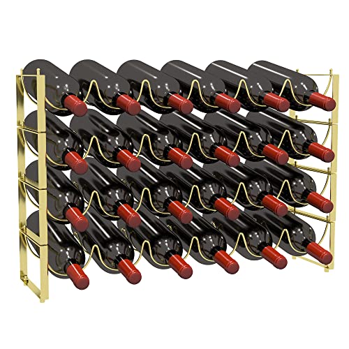 TONLEA 4 Tier Wine Rack, 3in1 36 Bottles Wine Storage, Wine Bottle