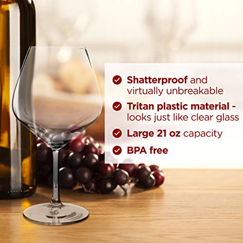 Floating Wine Glasses For The Pool Set of 2 Shatterproof 21 Oz