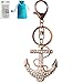 Bolbove Anchor Keychain Sparkling Keyring Crystal Rhinestones Purse Pendant Handbag Charm