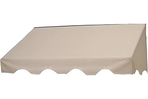 Easyawn Door and Window Sunbrella Canvas Awning / 5 Colors + 3 Sizes/Classic Awning / (Linen 4 feet Wide)