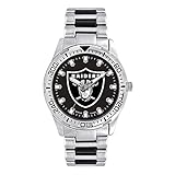 Game Time Men's 'Heavy Hitter' Quartz Metal and Alloy Automatic Watch, Color:Silver-Toned (Model: NFL-HH-OAK)