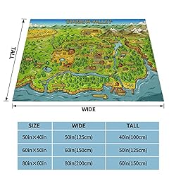 Stardew Valley Map Throw Blanket Soft Warm Bed