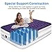 yeacar Air Mattress Blow Up Raised Airbed with Internal High Capacity Pump, Portable Inflatable Bed Queen Size