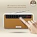 Rolton E500 Portable Stereo Bluetooth Speakers FM Radio Clear Bass Dual Track Speaker TF Card Micro SD Card USB Music Player (Yellow)