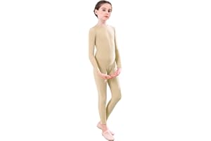 Aoylisey Girls' Full Body Long Sleeve Unitard One Piece Gymnastics Dance Bodysuits for Kids