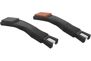 iplusmile 2pcs V-Shaped Ice Skate Sharpeners with Honing Stone, Double-Sided Blade Maintenance Tool