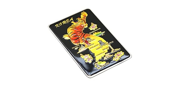 AJ Craft Mapa de tigre Coreano nevera imán gira Corea Color Metal ...