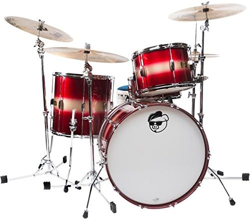 Pork Pie Hip Pig 3-Piece Mahogany shell Pack with 22" Bass Drum Red/Gold Duco Finish