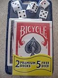 Bicycle 2 Premium Decks Playing Cards Includes 5 Free Dice