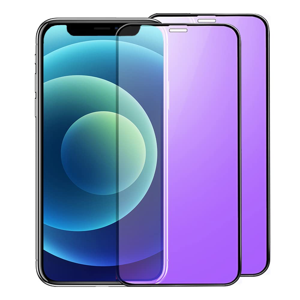 Cokitec 2 x 3D Tempered Glass Screen Protectors Blue Light for iPhone 14 Pro