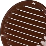EUROPLAST Ø125mm Brown Round Metal Air Vent Grille Cover with Insect Mesh view 7