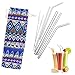 5 Pcs Metal Straw Carrying Case Compatible Stainless Steel/Glass/Silicone Drinking Straws, Cutlery, Knife, Fork, Spoon, Chopsticks, SENHAI Travel Pouch 5 Patterns - 29 x 9.7cm/11.4 x 3.7in