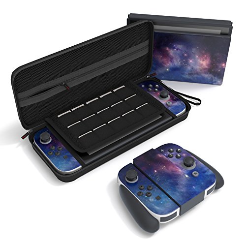 Nintendo Switch Carrying Case by GearSleeve - Durable Protective Accessory for Switch - 20 Cartridges Slots, Great for Travel, Includes a Free Premium Skin - Protect Your Device Now!