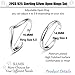 Sllaiss 2 Pcs 925 Sterling Silver Chevron Thumb Ring for Women Minimalist Stackable Midi Rings Set Simple Adjustable Knuckle Open Ring