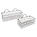 DII Farmhouse Vintage Décor, Wire Wall Basket, Assorted, Gray, 2 Piece