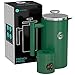 Coffee Gator French Press Coffee Maker- Insulated, Stainless Steel Manual Coffee Makers For Home, Camping w/Travel Canister- Presses 4 Cup Serving- Large, Green