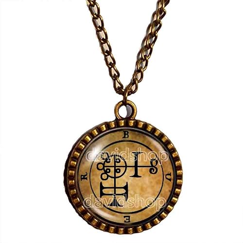 Amazon Com Seal Sigil Of Buer Necklace Pendant Fashion Jewelry Lesser Key Of Solomon Goetia Demon Sigils Symbol Art Cute Gift Cosplay Charm Handmade