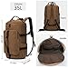 Travel Backpack, Yousu Large Canvas Backpack Vintage Travel Duffel Bags Classic Casual Daypack Duffle Bookbag for Men 3-In-1 Coffee