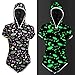 Littleforbig Adult Baby Diaper Lover (ABDL) Snap Crotch Adult Baby Onesie Bodysuit - Trick Treat Night-Glow Halloween Onesie
