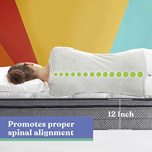 Early Bird Fusion 12 Inch Hybrid Mattress, Queen, Supportive Memory