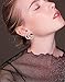Luxury Letter G Pearl Initial Stud Earrings Statement Earrings for Women Girls By MANIHO