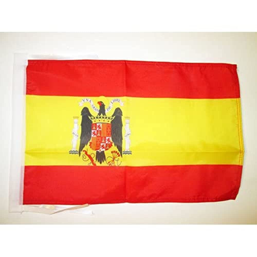 AZ FLAG - Spain under Franco 1938–1945 Flag - 18'' x 12'' - 100% Polyester Francoist Spanish Small Banner with Two Cords - Fade Resistant - Vivid Colors - 18x12 in - 45x30 Cm — image 1