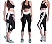 Women Athletic Workout Fitness Training Yoga Waistband Tights Capri Pants S-Xl