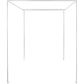 Libsaerty Canopy Bed Frame, Bed Canopy Frame, Mosquito Net Stand, Stainless Steel with Extended Feet, Easy Assembly, Silver Finish, for Home Dormitory, Fits Queen Full, 1.5x2x2M