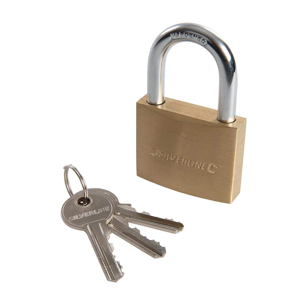 Silverline MSS04 Brass Padlock 50 mm