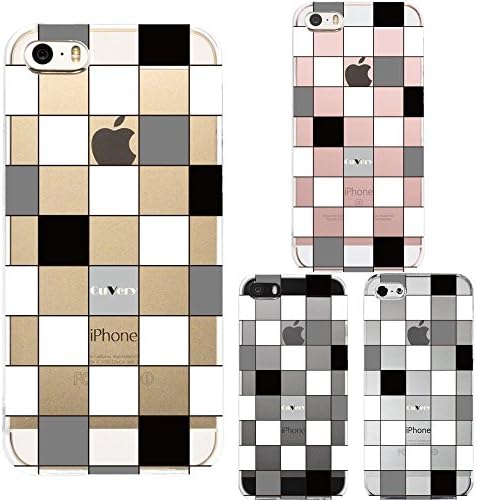 Iphone Se Iphone5s /5 Shell Case Anti-Scratch Clear Back CuVery block check white black