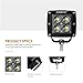 Auxbeam 3 Inch LED Light Bar 20w LED Pods Fog Lights Square Cube Lights Spot Beam Driving Light for Offroad Truck 4WD SUV ATV UTV Waterproof (4D Projector Hyperspot)