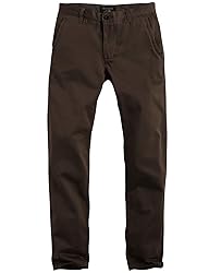 Match Mens Slim Tapered Flat Front Casual Pants