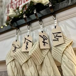 Personalized Stocking Tag, Customized Wooden Name