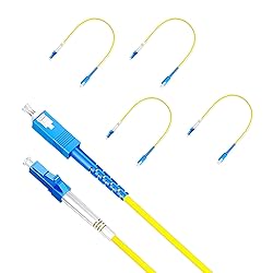 Lebrudos 5Pcs 0.3 Meter Fiber Optic Patch Cord SC