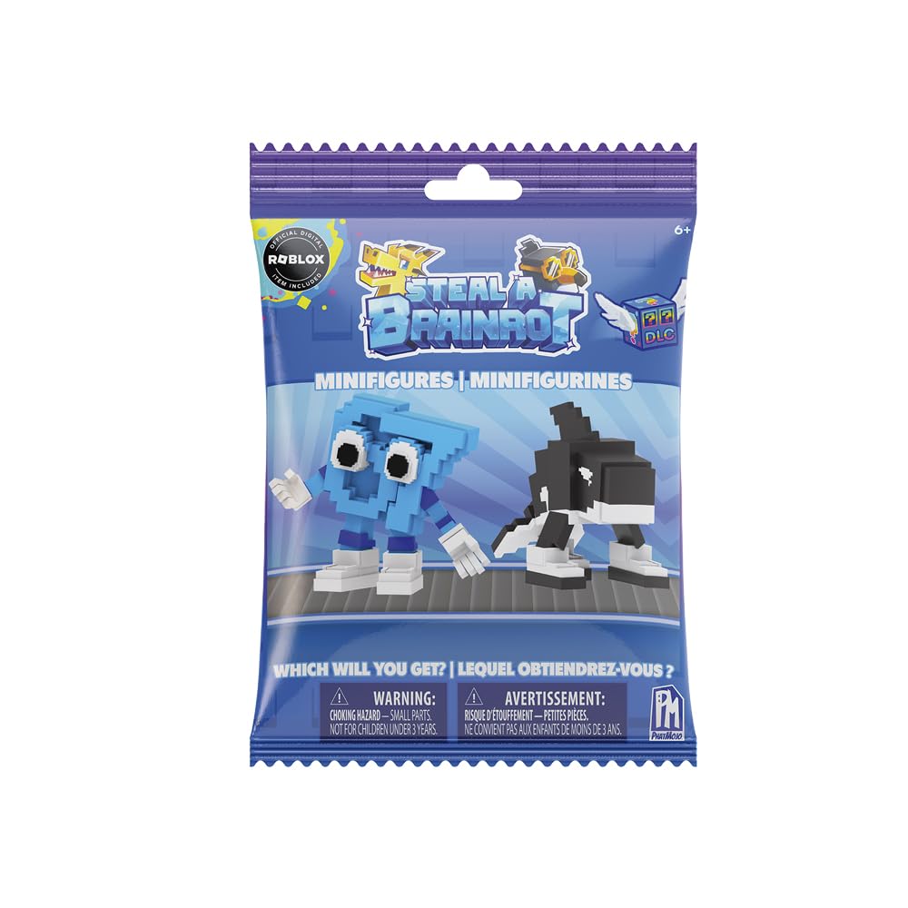 Steal A Brainrot - Minifiguras de bolsa ciega - Serie 1 - Incluye códigos DLC canjeables en Roblox - Figuras coleccionables misteriosas con licencia oficial de PhatMojo