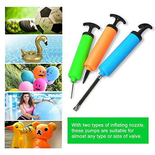MINGRU Ball Pump for Basketball, Soccer, Volleyball, Rugby, Water Polo Ball & Other Inflatables Air Pump, Needles and Nozzles Included